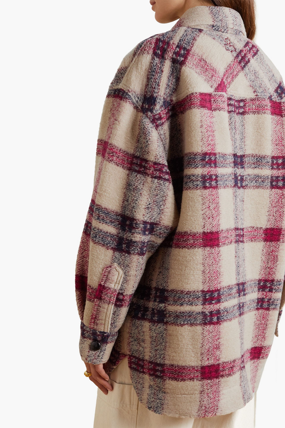 Isabel Marant Étoile Harveli oversized checked wool-blend jacket