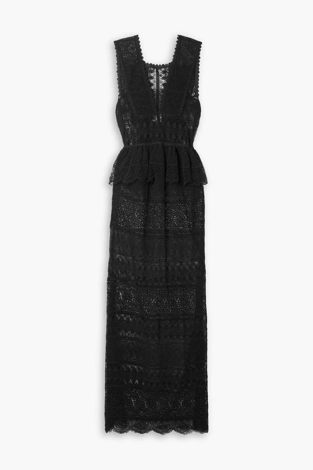 ULLA JOHNSON Lilia ruffled cotton-guipure lace maxi dress | THE OUTNET