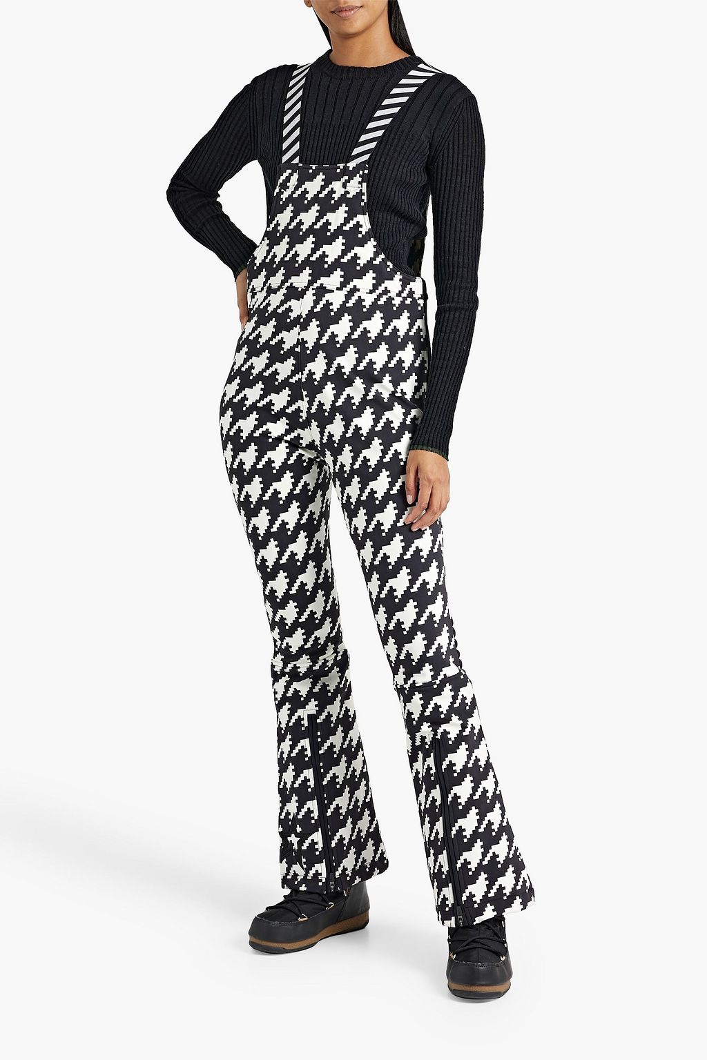 PERFECT MOMENT Isola quilted houndstooth ski salopettes