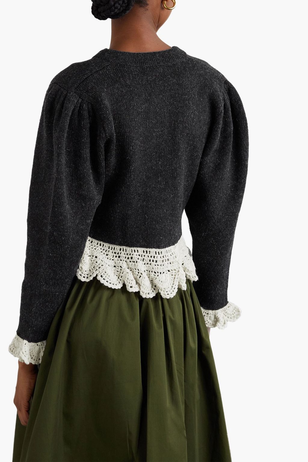 BATSHEVA Grace crochettrimmed alpaca and woolblend cardigan THE