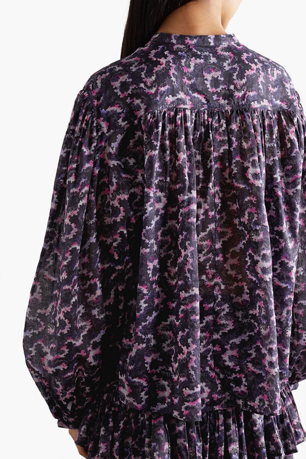 MARANT ÉTOILE بلوزة «ساليكا» من قطن فوال مزينة بطبعات