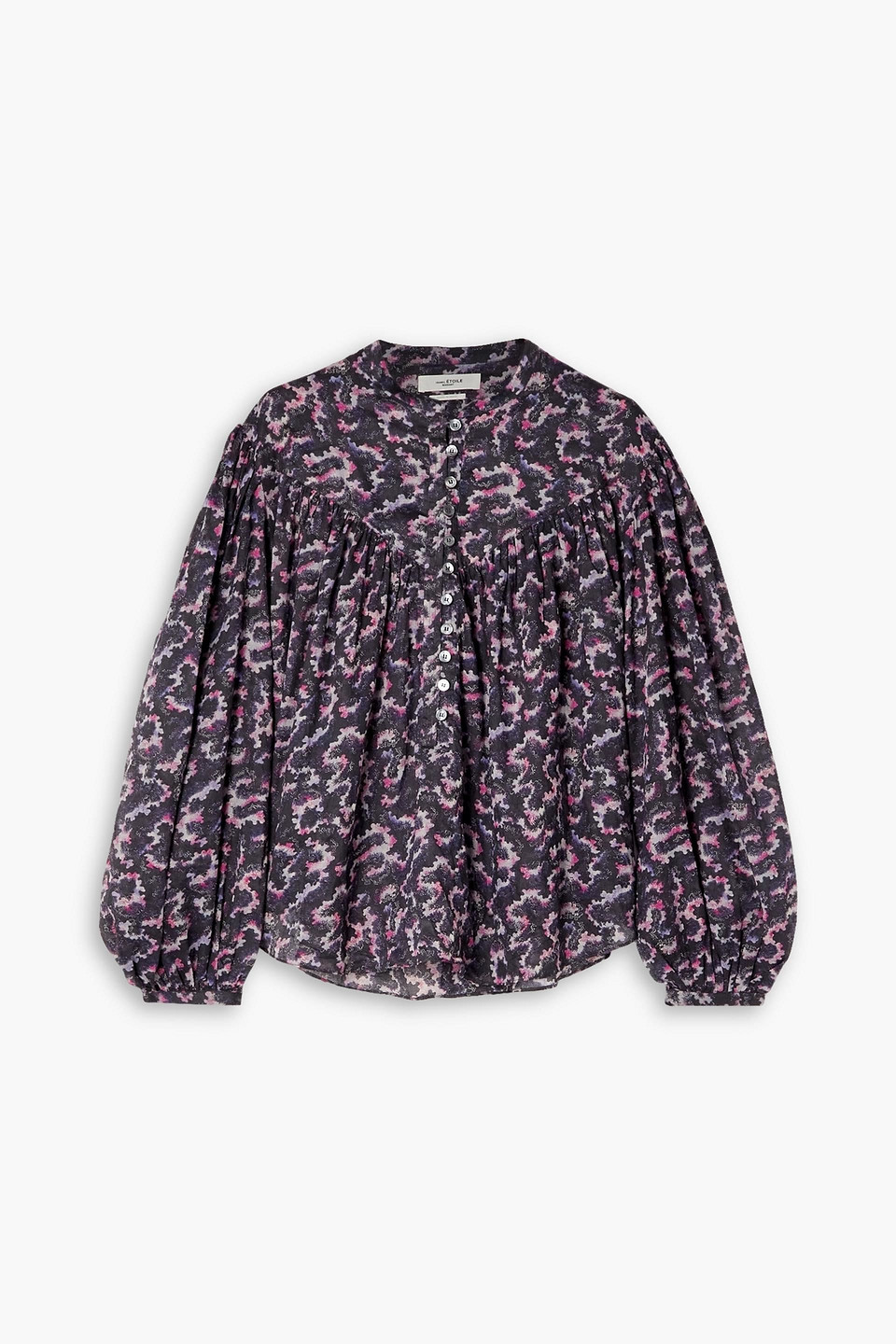 Isabel Marant Étoile Salika Printed Cotton-voile Blouse In Purple