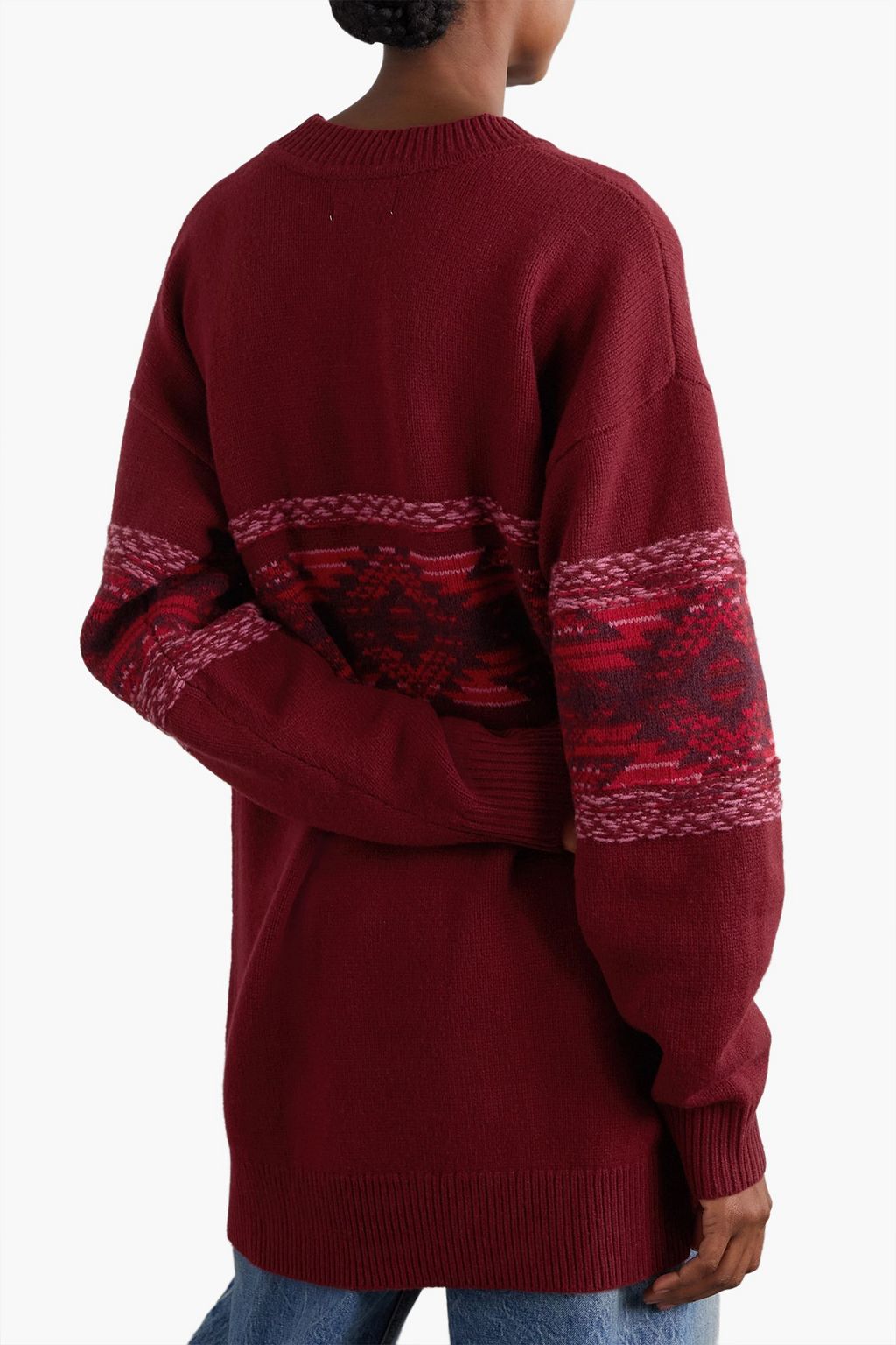 MARANT ÉTOILE Avril oversized jacquard-knit merino wool-blend sweater