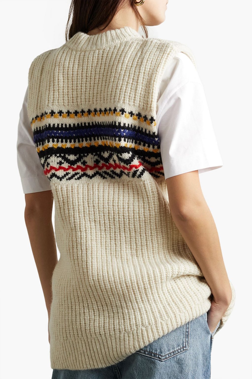 MARANT ÉTOILE 오버사이즈 페어 아일 울 혼방 베스트