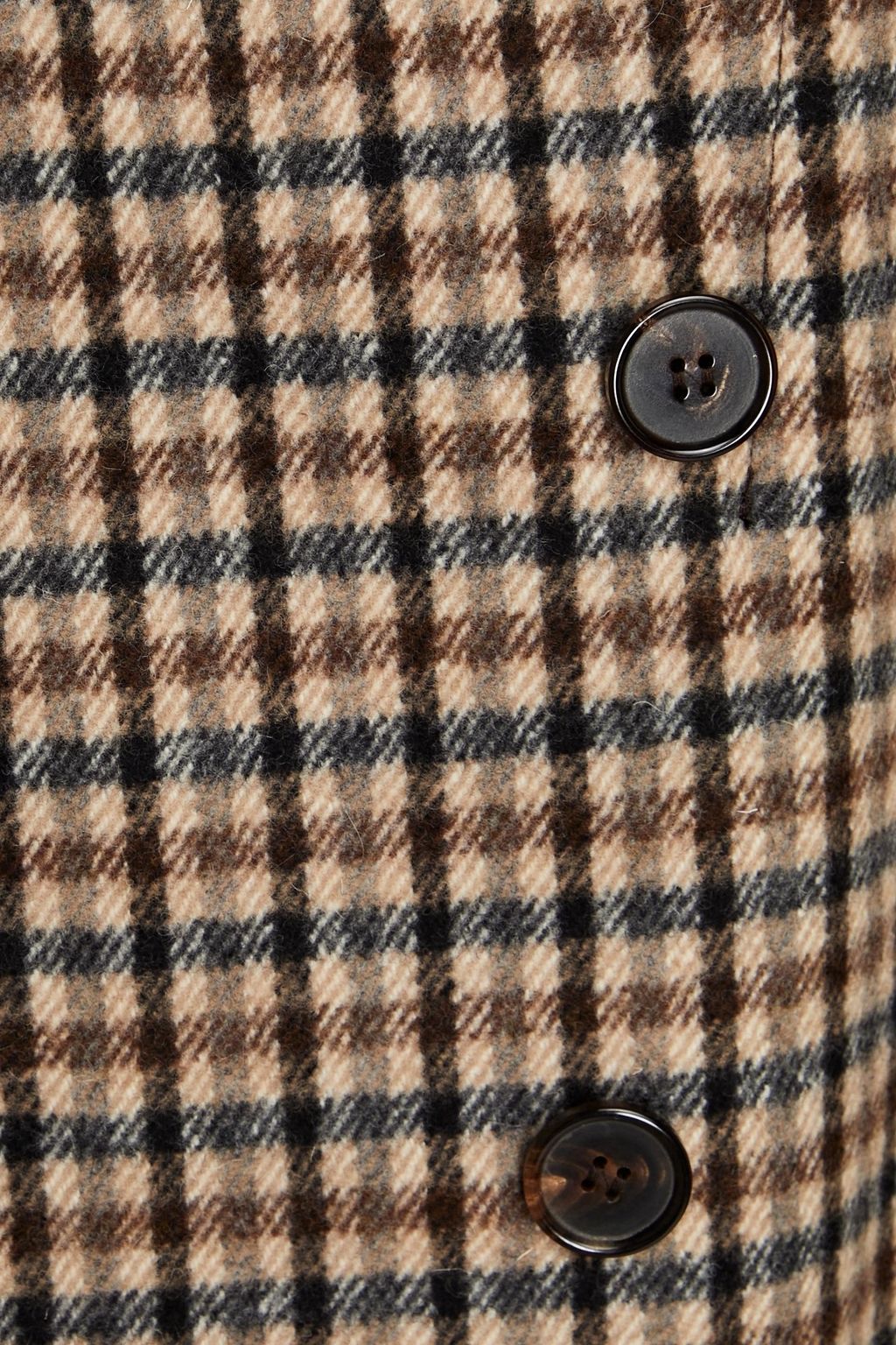 MAISON MARGIELA Double-breasted appliquéd checked wool coat