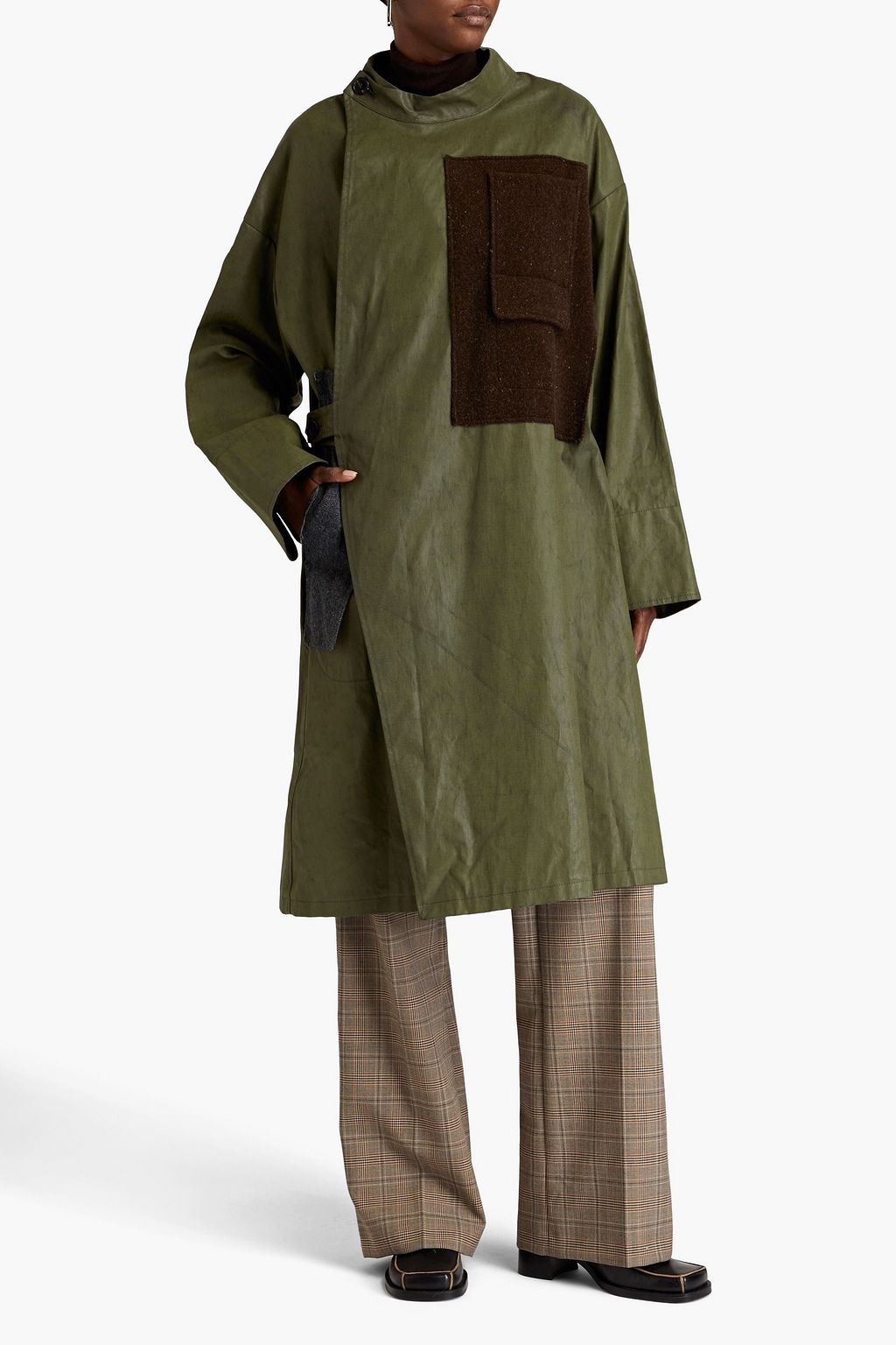 MAISON MARGIELA Waxed cotton-gabardine coat