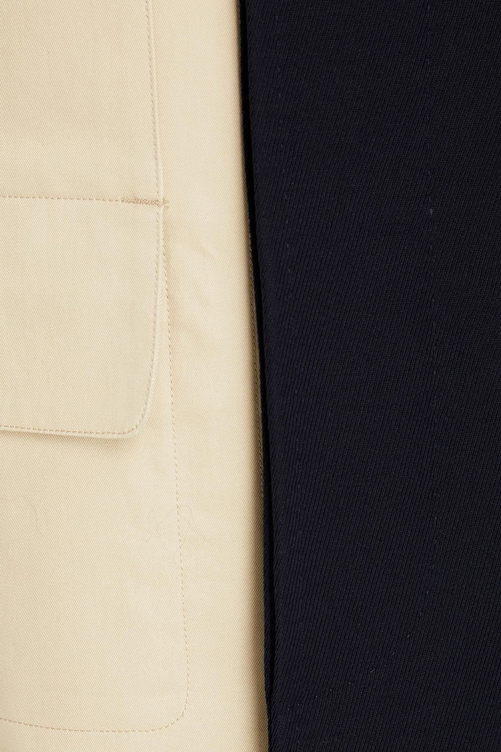 MAISON MARGIELA Velvet-trimmed two-tone twill coat