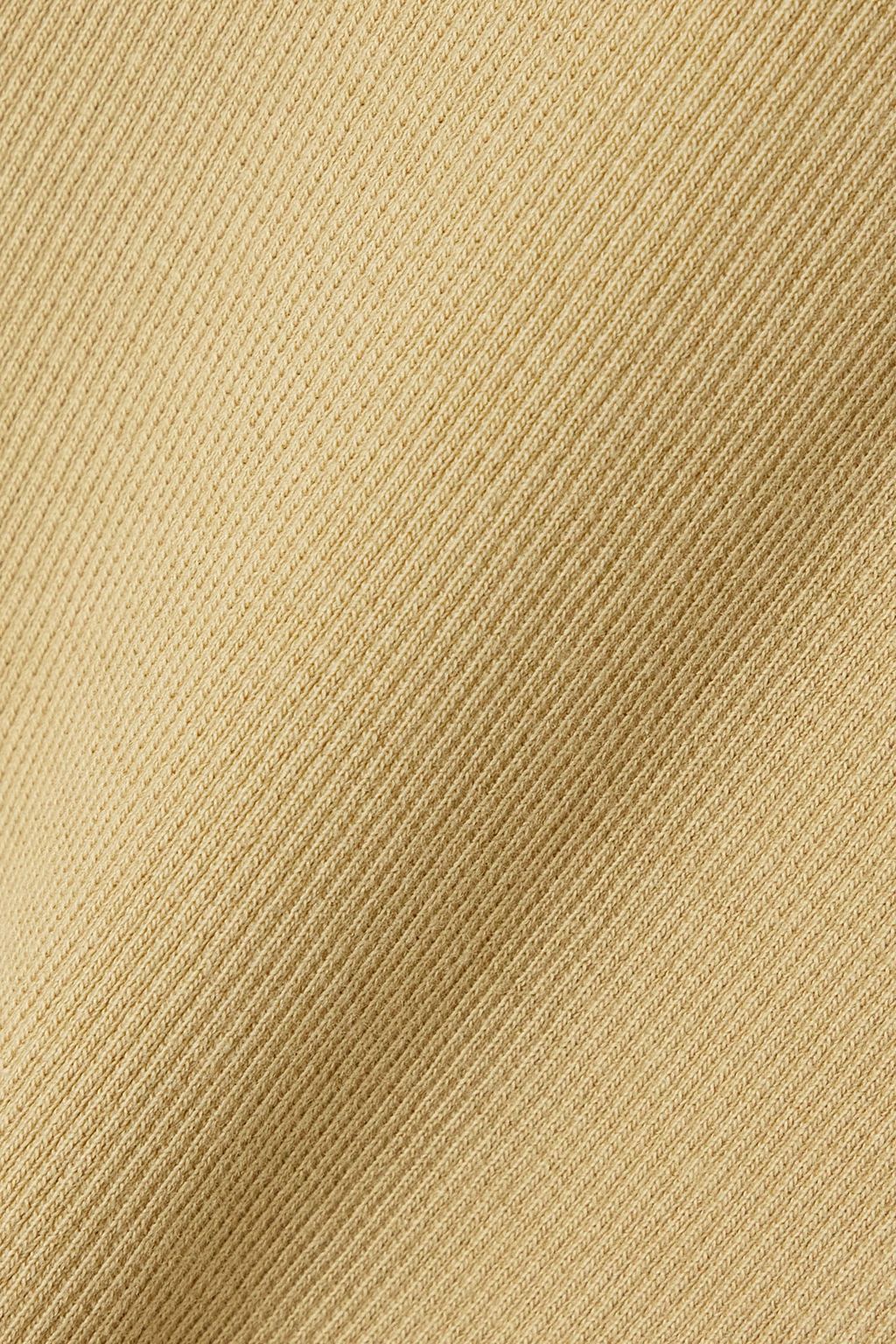 TIBI コットン混ポプリン ミディワンピース リブ編みジャージーパネル