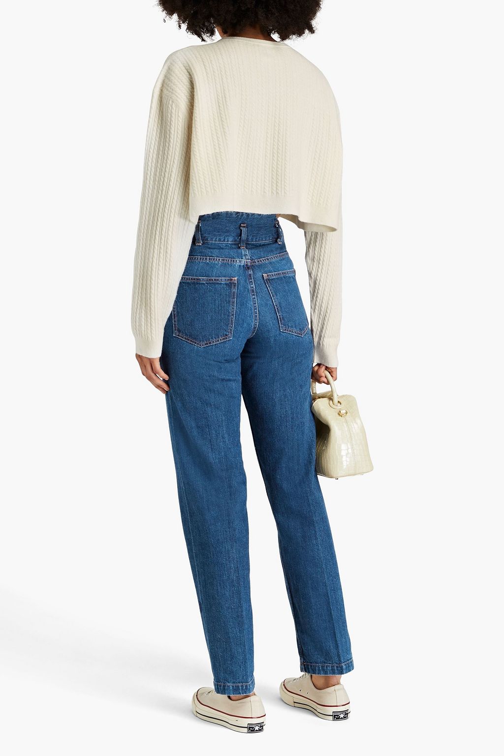 COMMISSION High-rise straight-leg jeans