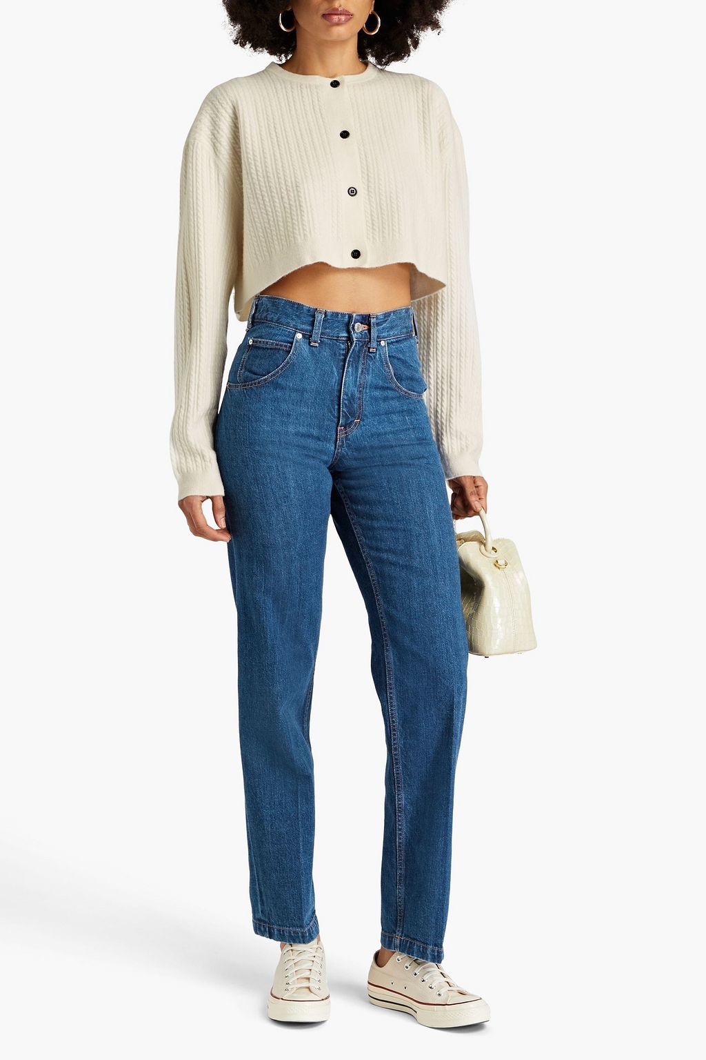 COMMISSION High-rise straight-leg jeans