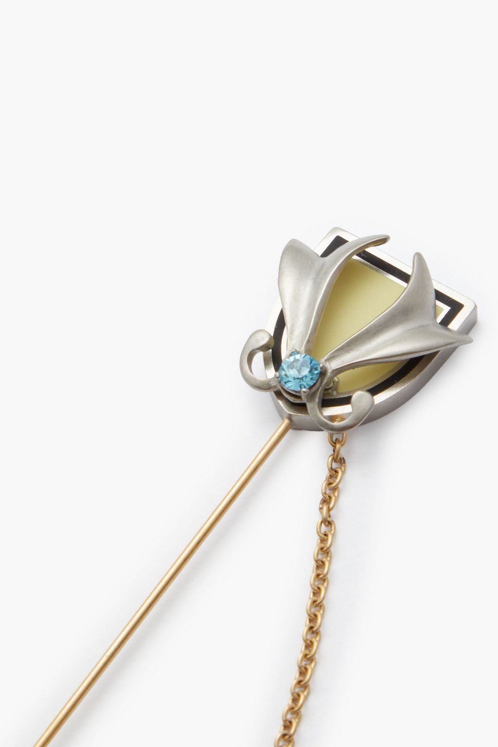 MAISON MARGIELA Embellished gold and silver-tone brooch