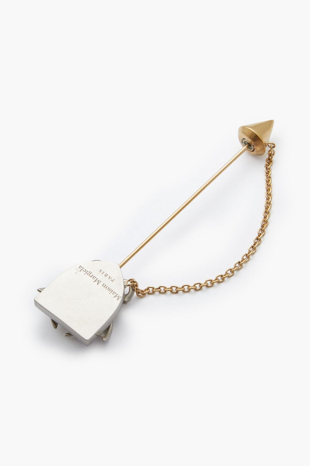 MAISON MARGIELA Embellished gold and silver-tone brooch