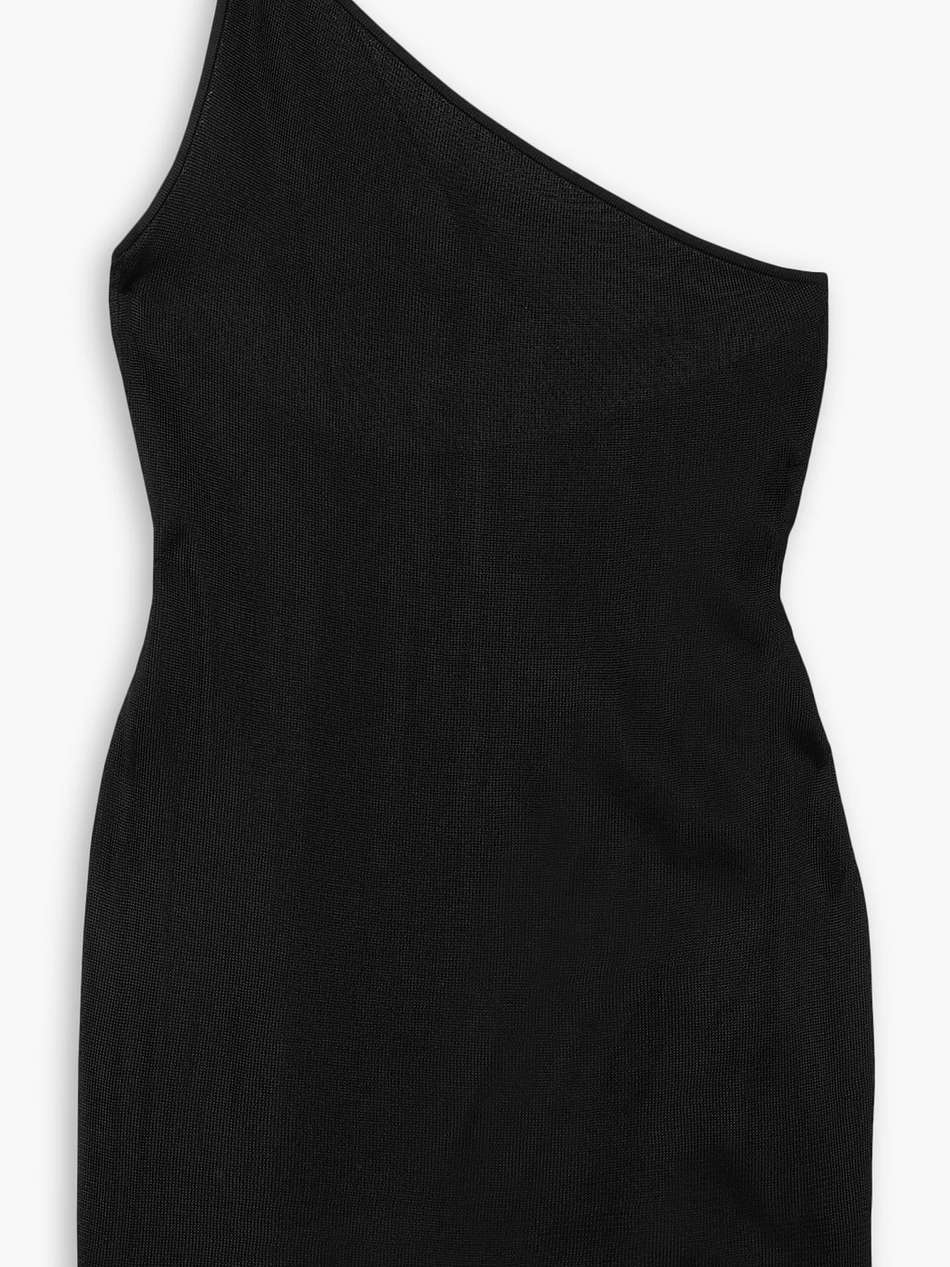 sefrou one-shoulder chain-embellished knitted mini dress