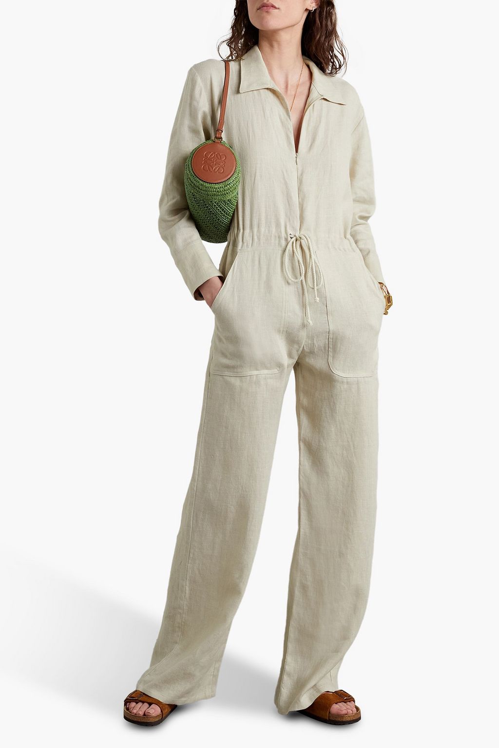 RIVET UTILITY Hottie linen jumpsuit THE