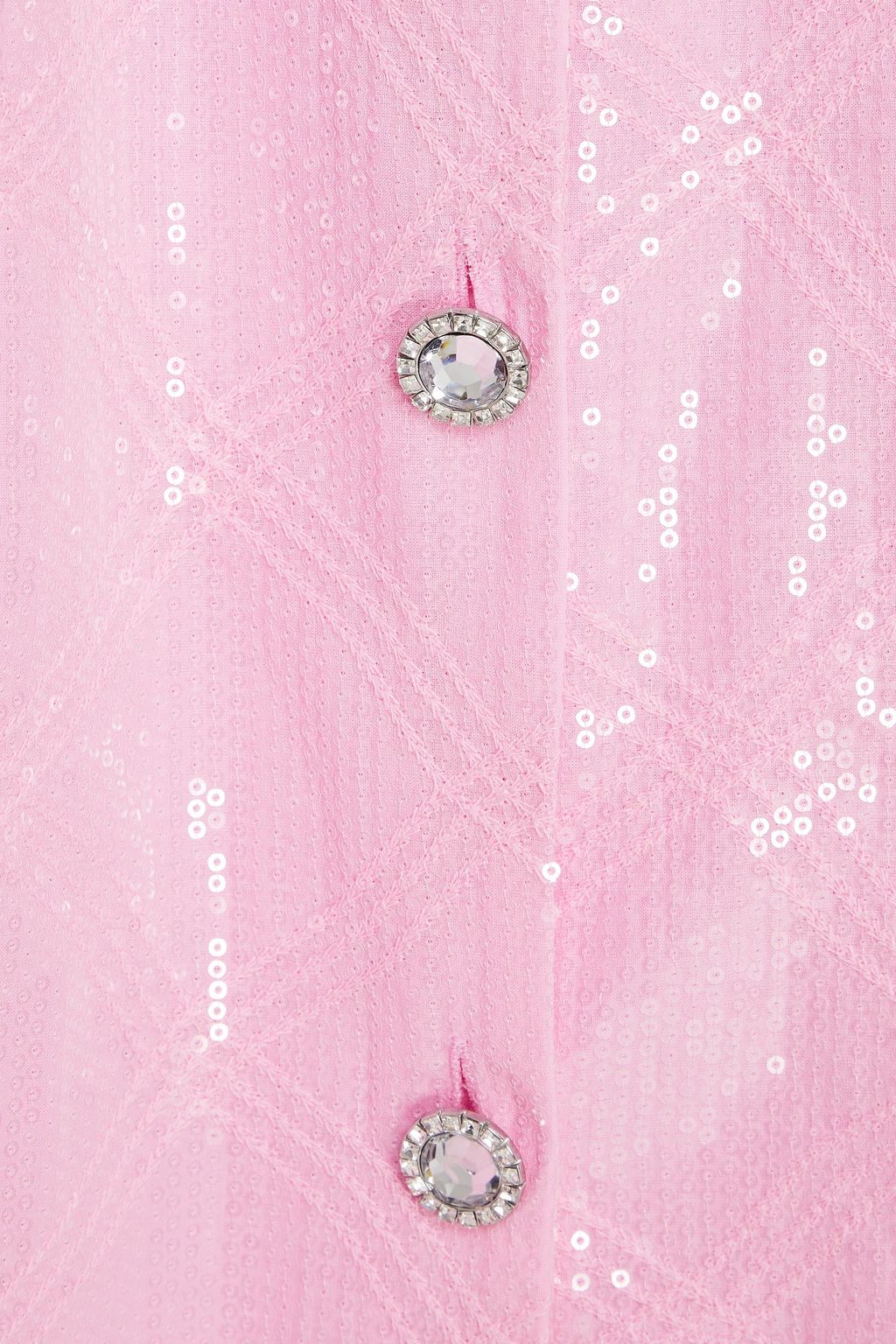 STINE GOYA Yordano sequined cotton-blend mini shirt dress