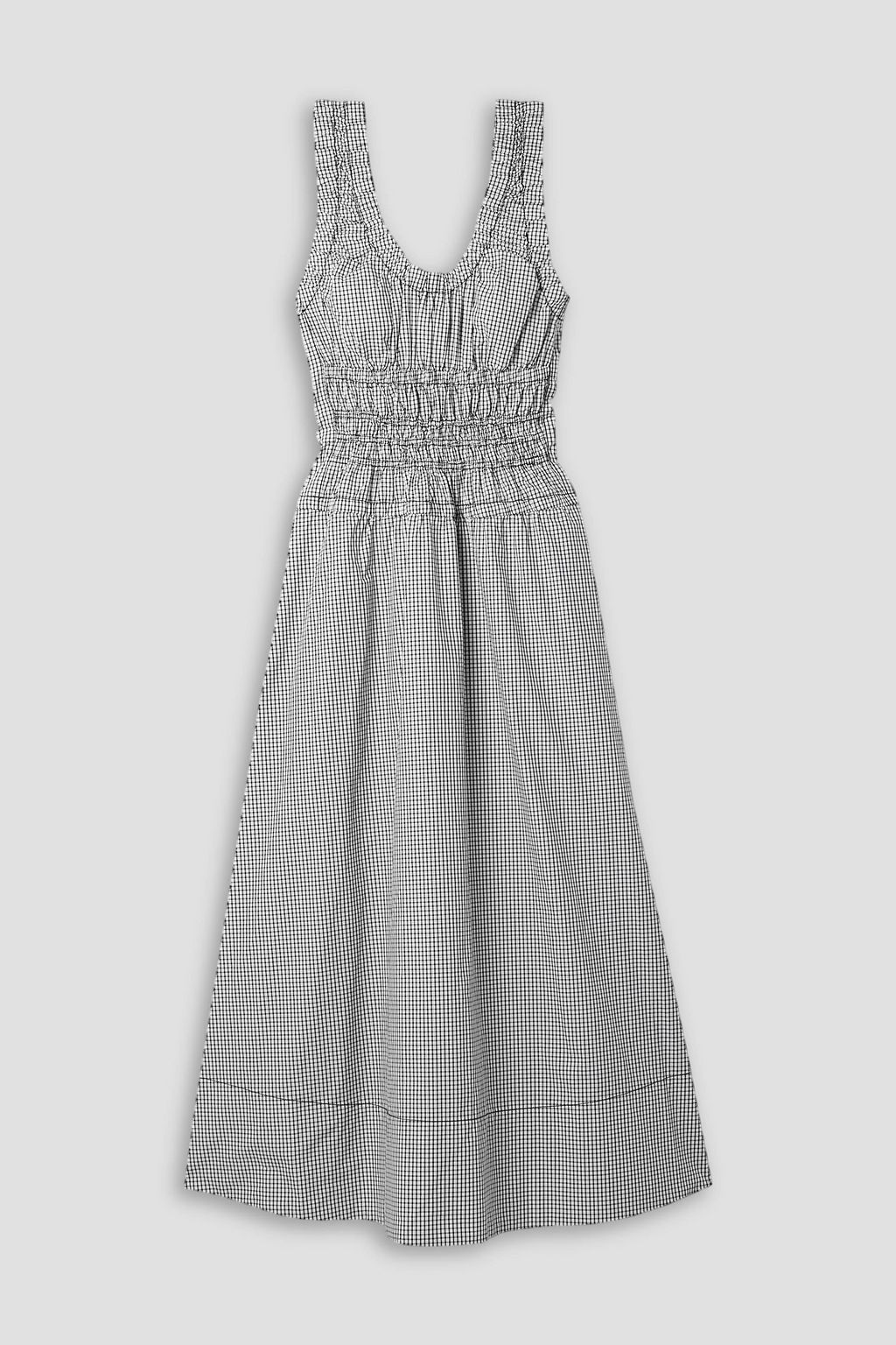 PROENZA SCHOULER PSWL コットンポプリン ミディワンピース ギャザー  