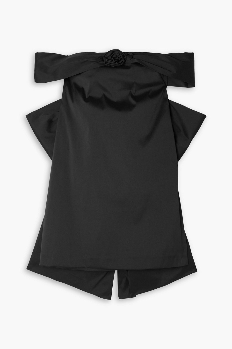 Bernadette Sacha Off-the-shoulder Taffeta Mini Dress In Black