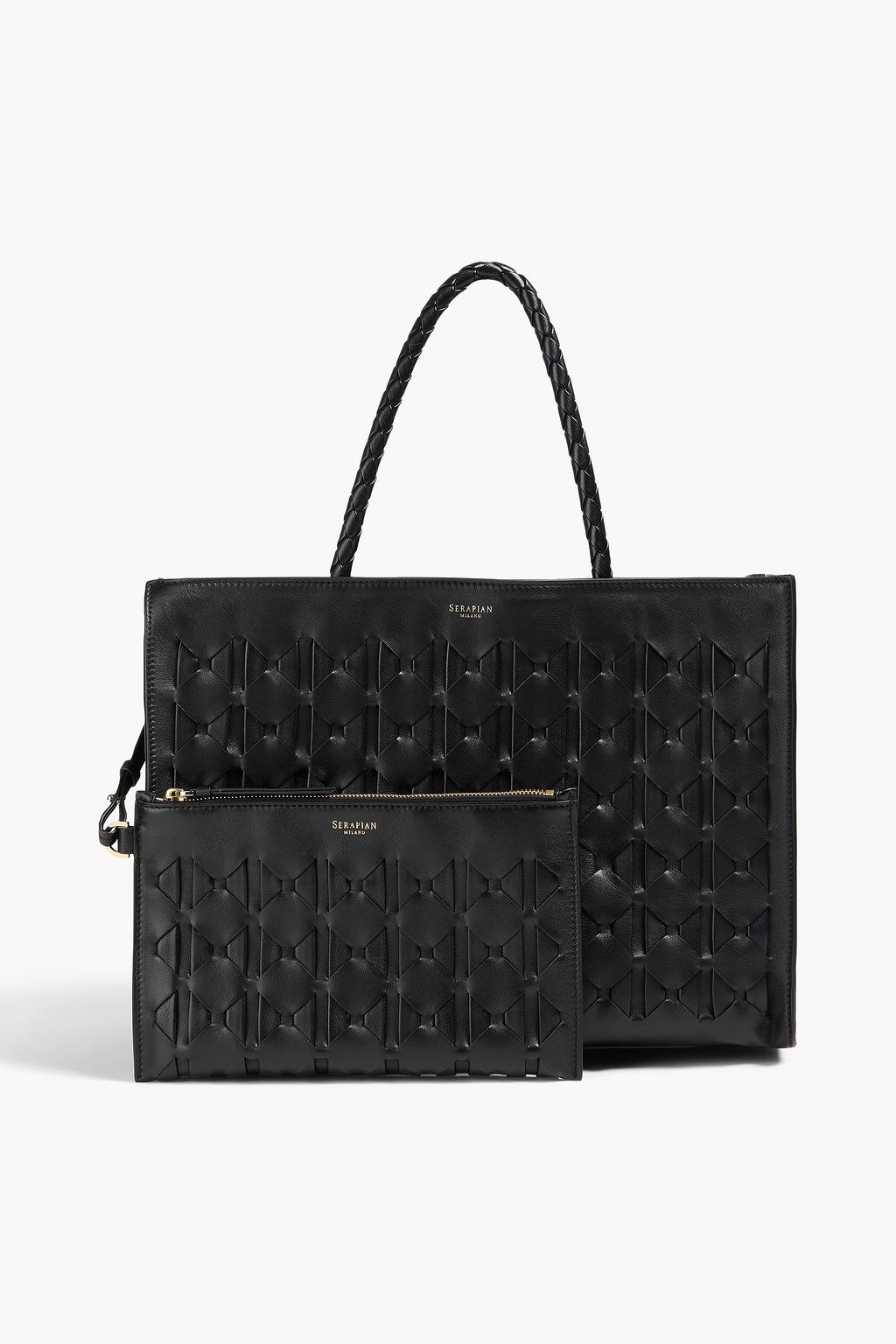 SERAPIAN Tote Bag „1928“ aus geflochtenem Leder