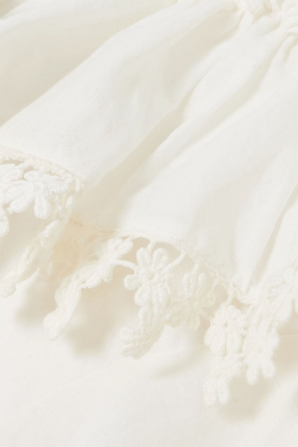 RIXO Rihanna lace-trimmed cotton-voile blouse
