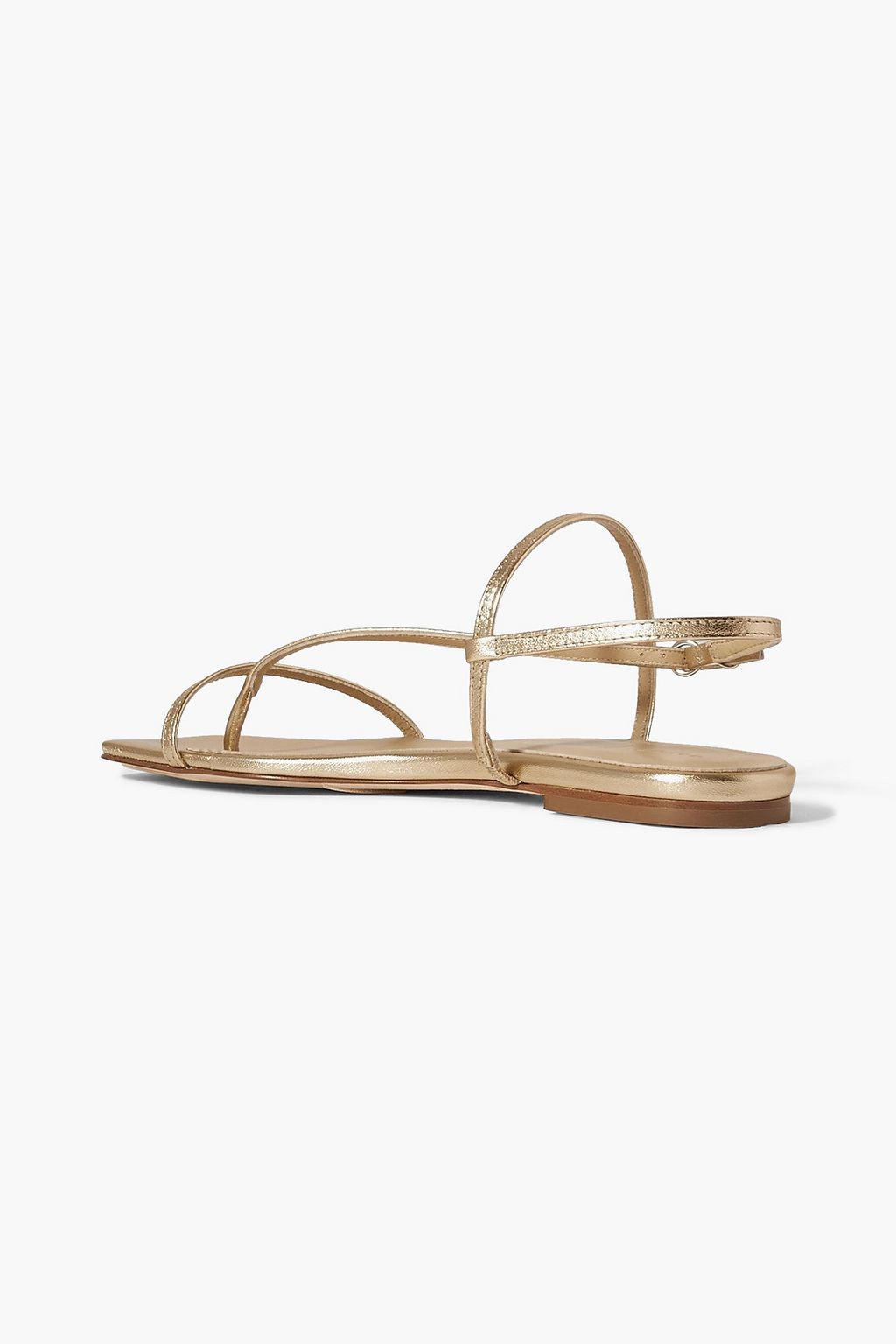 AEYDE Ella metallic leather slingback sandals