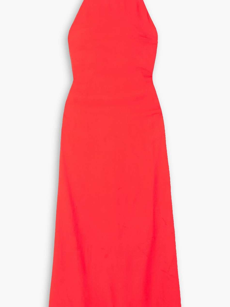 crepe maxi dress