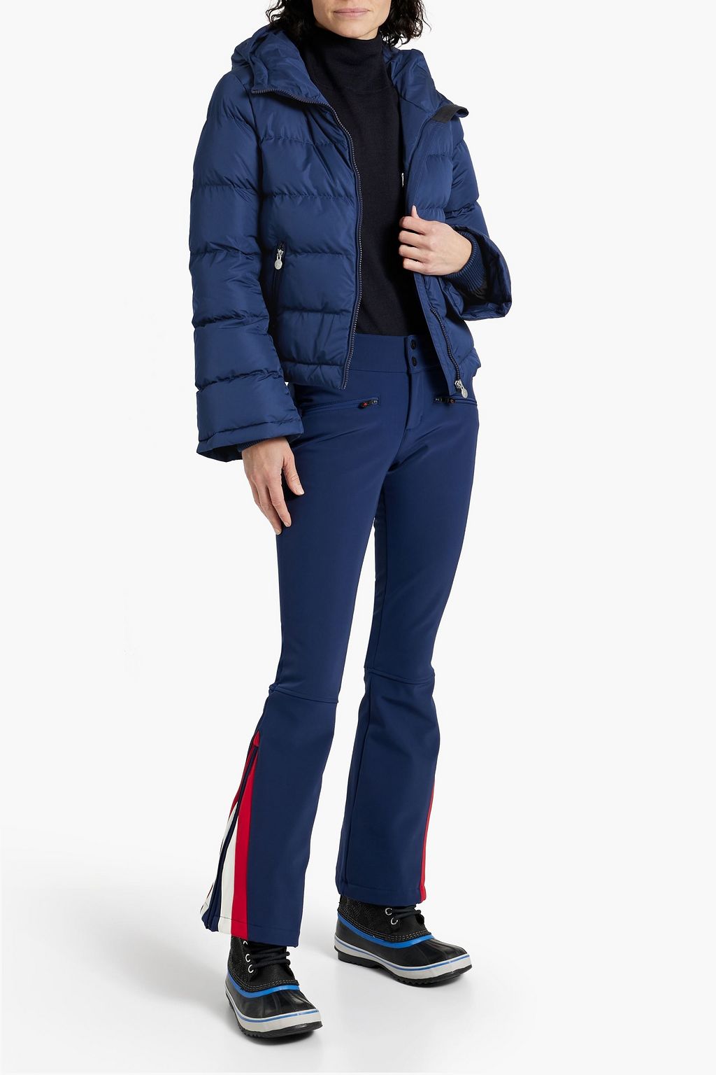 PERFECT MOMENT Quilted shell hooded down ski jacket THE