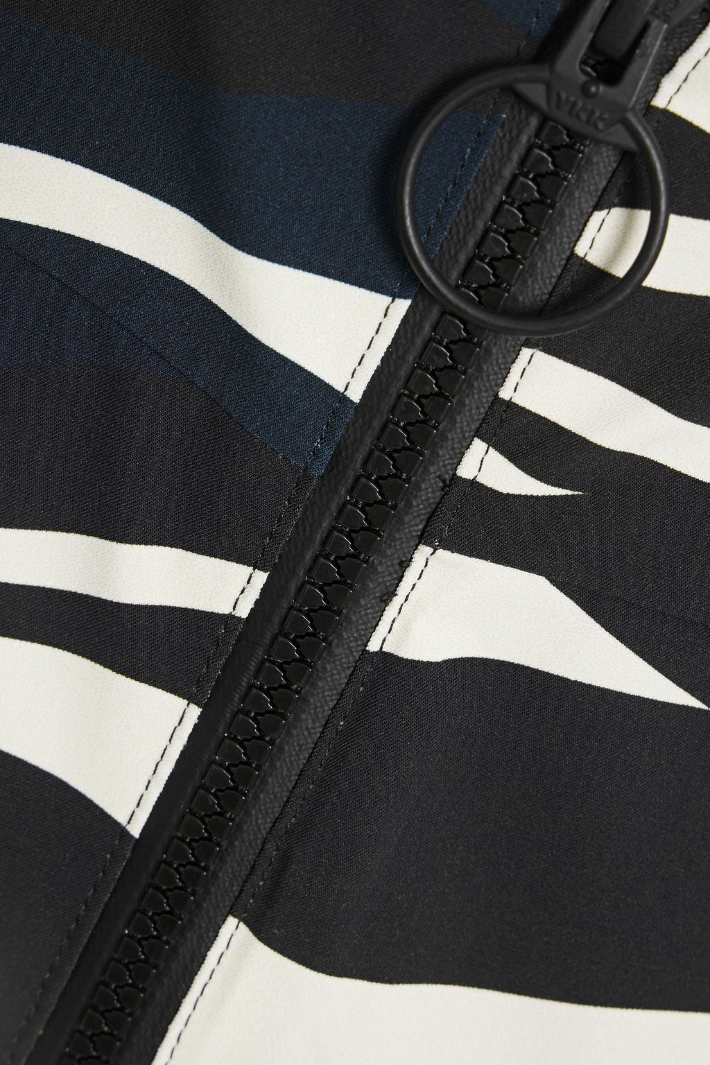 HOLDEN Zip-detailed zebra-print shell ski salopettes