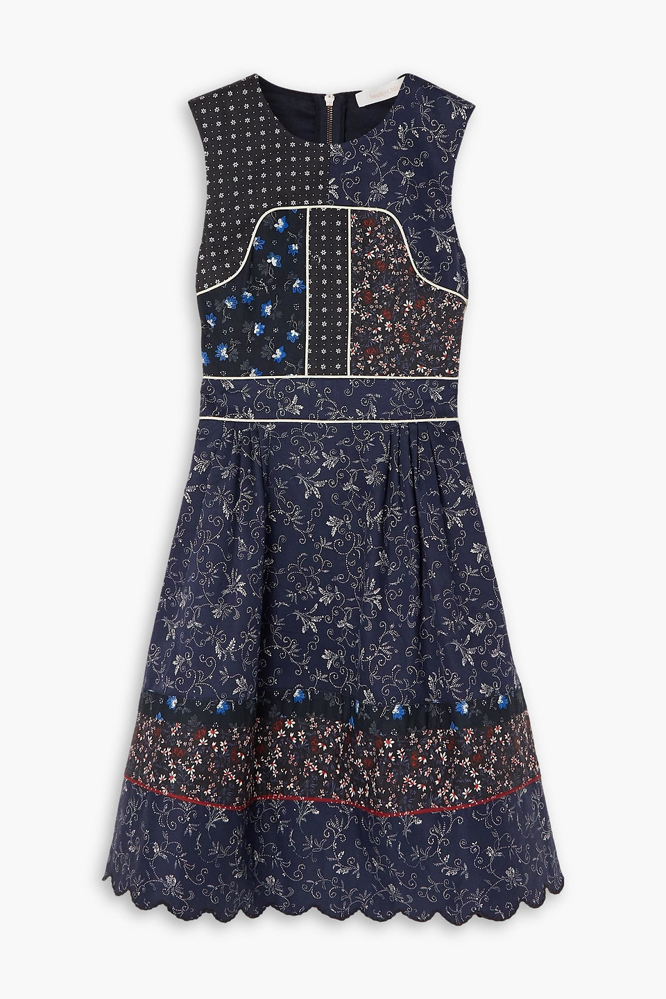 See By Chlo Pleated Patchwork Floral-print Cotton-poplin Mini Dress In Blue | ModeSens See By Chlo Pleated Patchwork Floral-print Cotton-poplin Mini Dress In Blue | ModeSens
