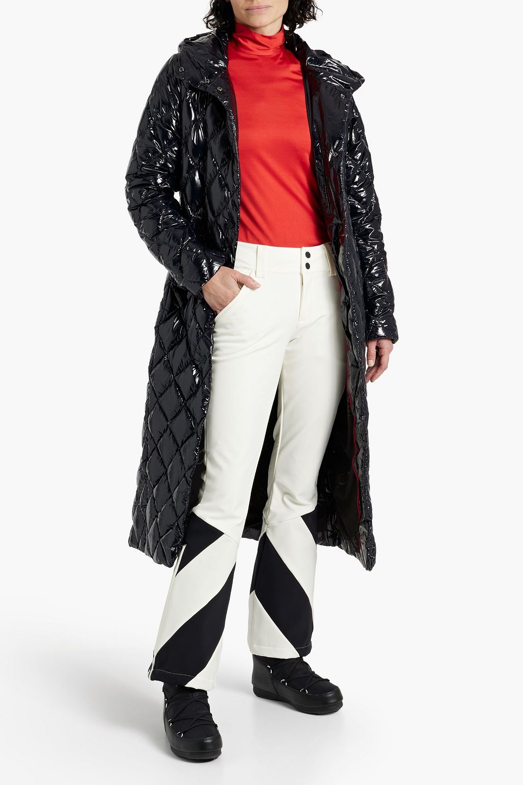 PERFECT MOMENT Duvet quilted shell hooded down coat