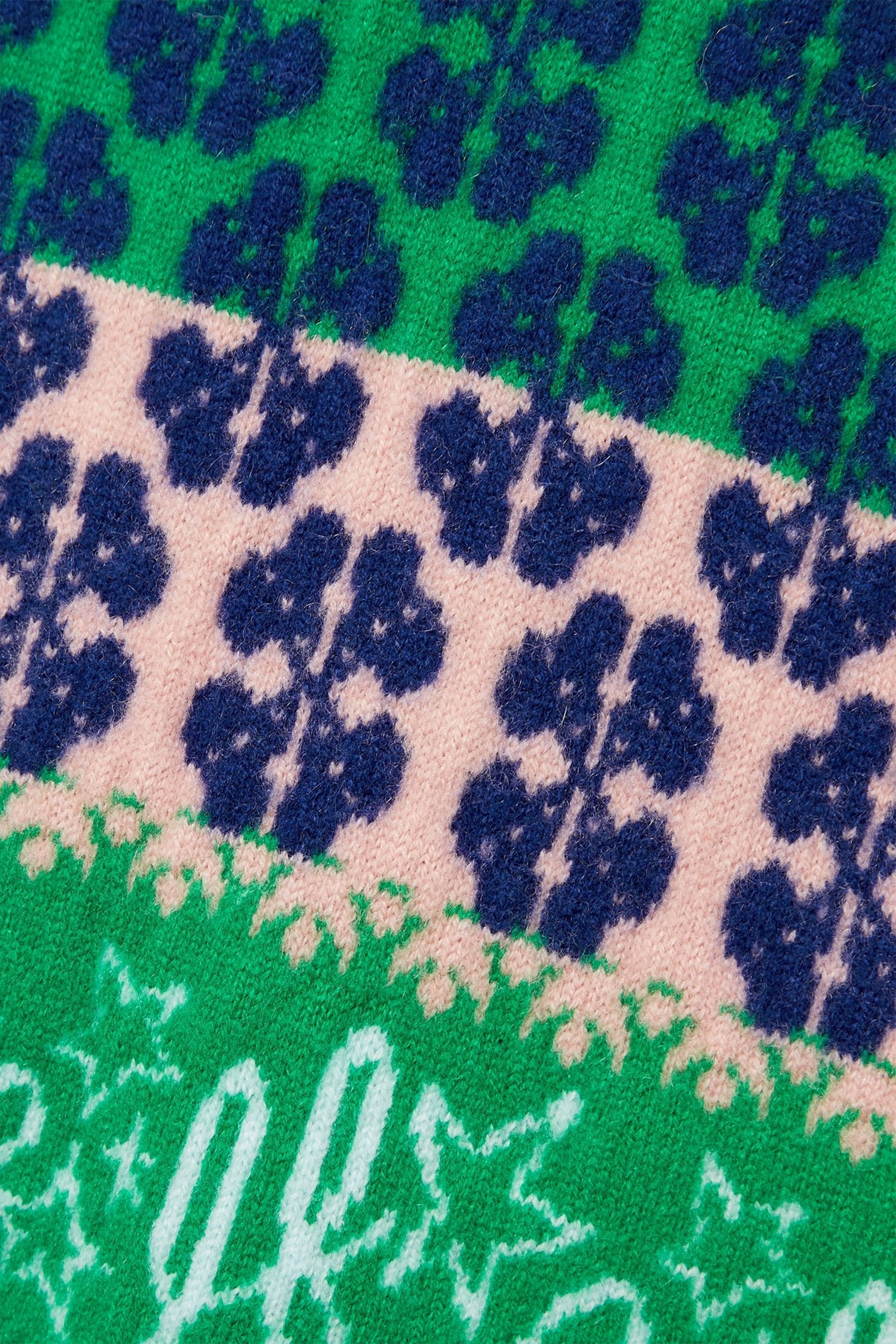 Lingua Franca Jacquard-knit cashmere midi skirt