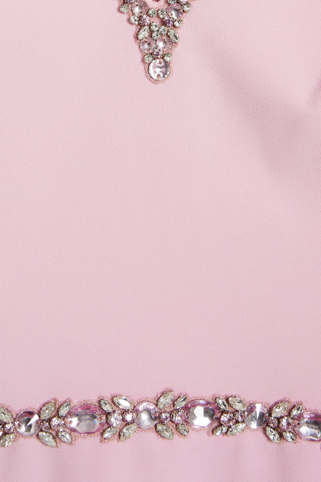 JENNY PACKHAM クレープ ワンピース クリスタル付き ケープ風