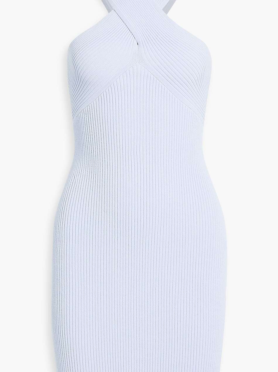 ribbed-knit mini dress