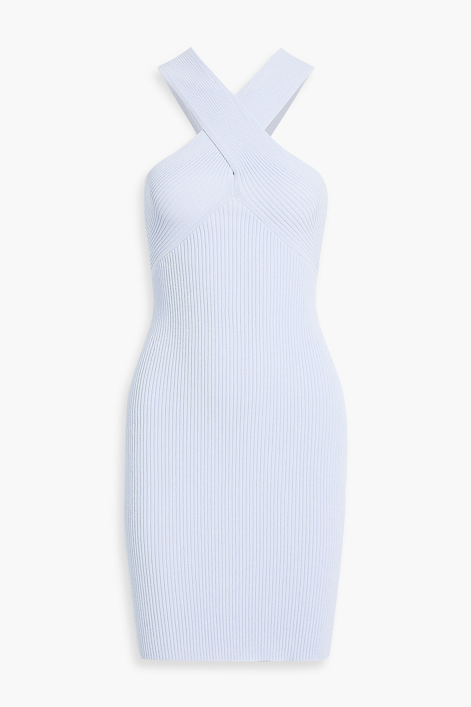 Ribbed-knit mini dress