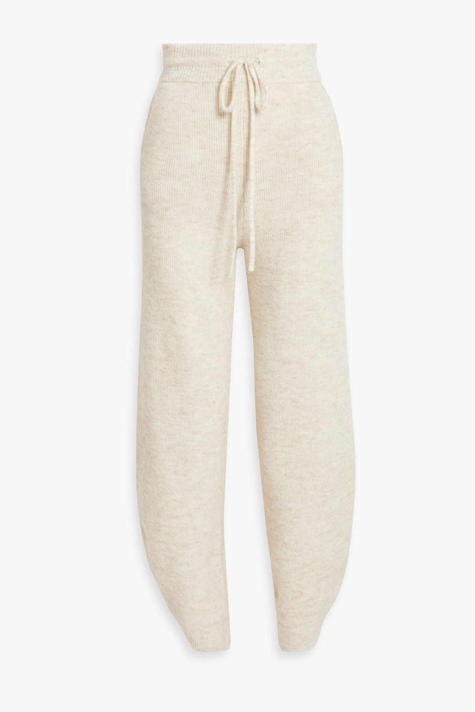 Chalet mélange ribbed-knit track pants