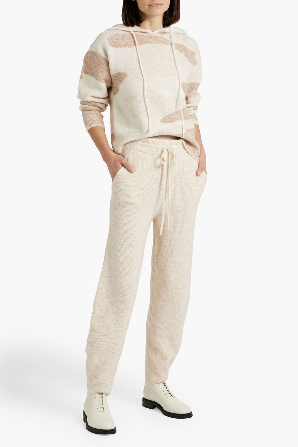 HOLDEN Chalet mélange ribbed-knit track pants