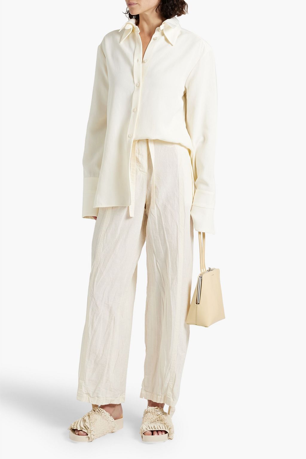 JIL SANDER Cutout grain de poudre shirt