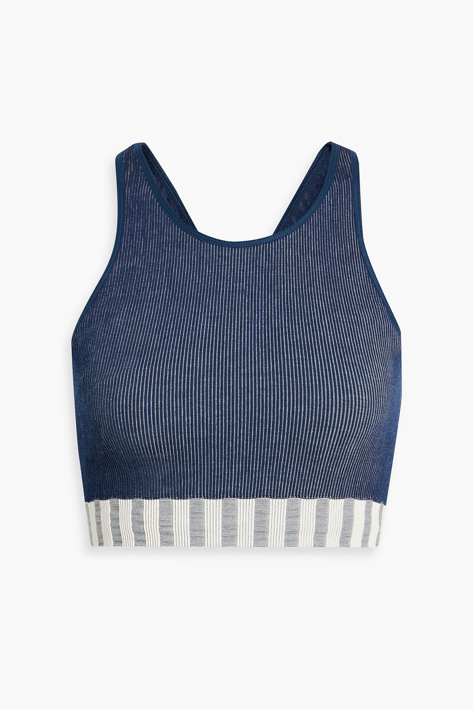 Oleta stripped ribbed stretch-jersey sports bra