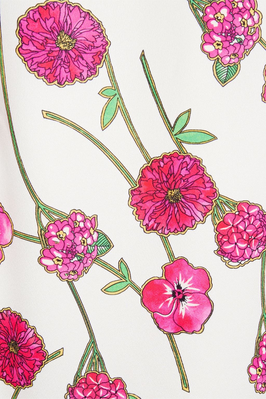AMUR Isabelle gestuftes Maxikleid aus Crêpe mit floralem Print