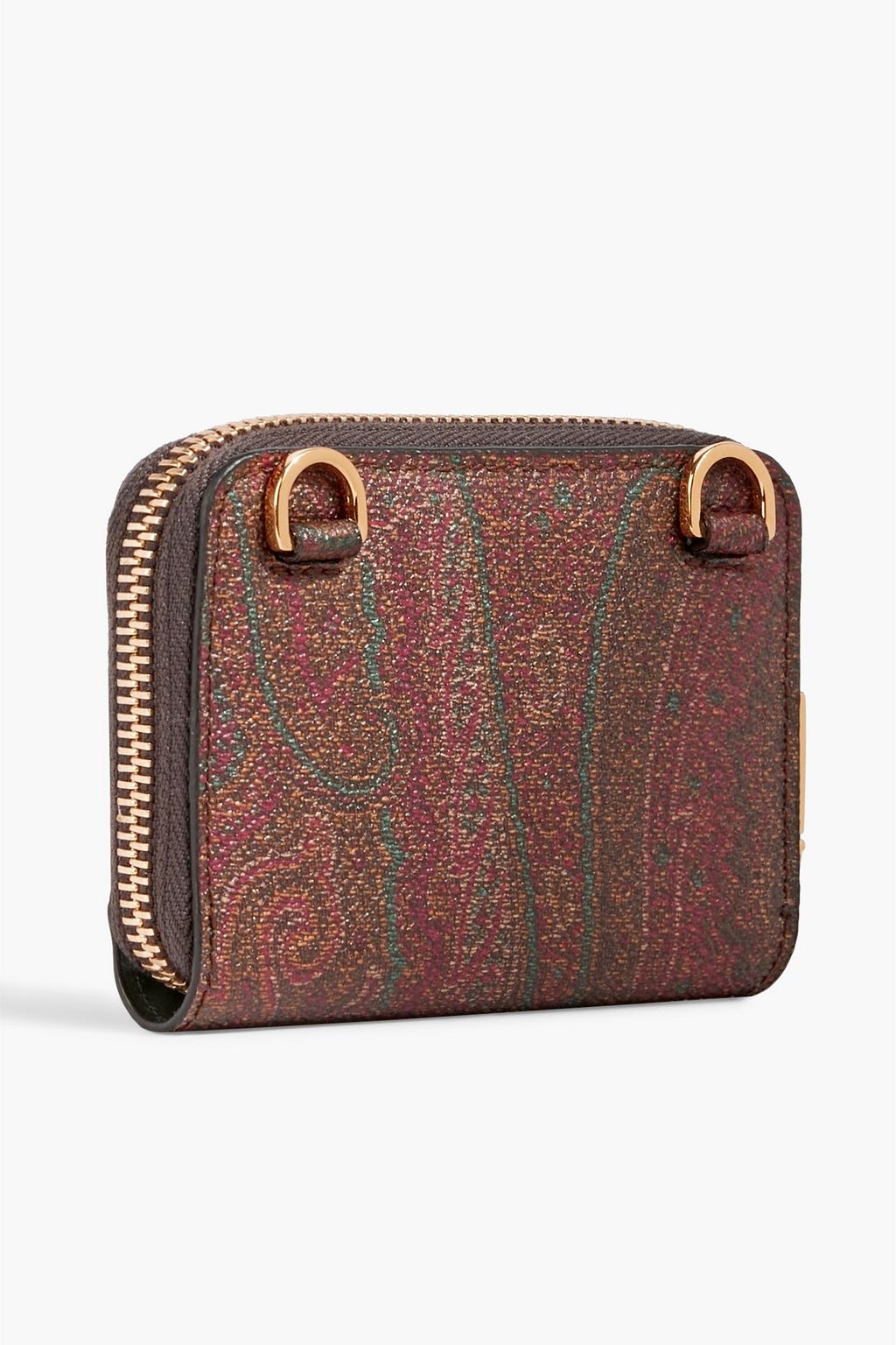 ETRO Paisley-print pebbled-leather coin purse