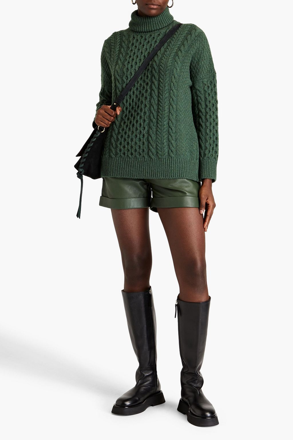 &DAUGHTER Annis cable-knit wool turtleneck sweater