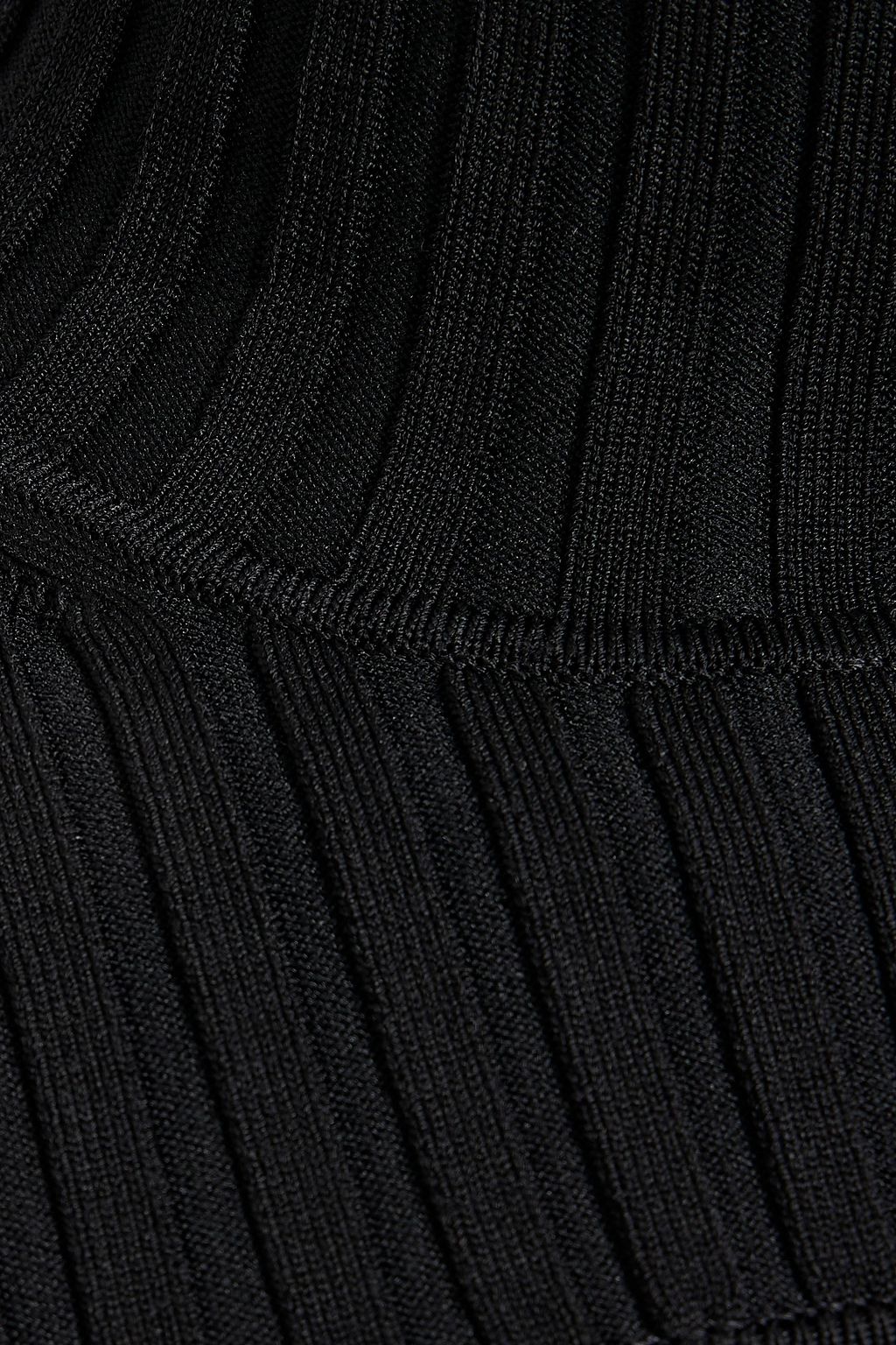 SIMKHAI Fleur layered ribbed-knit turtleneck top