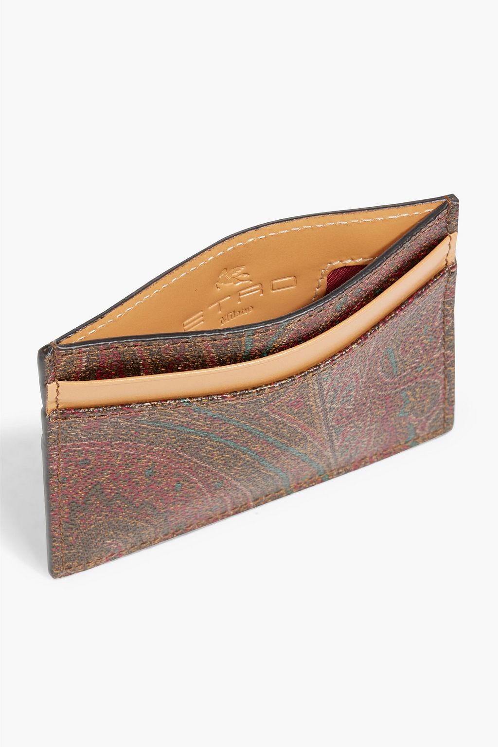 ETRO Printed coated canvas cardholder