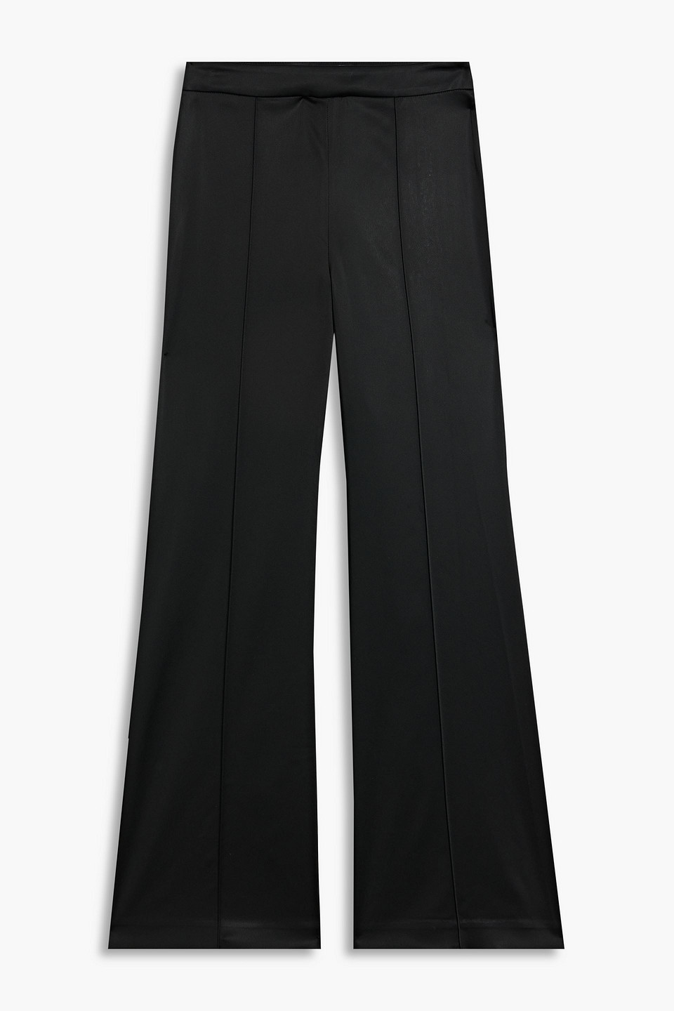 Simkhai Jordana Satin Wide-leg Pants In Black