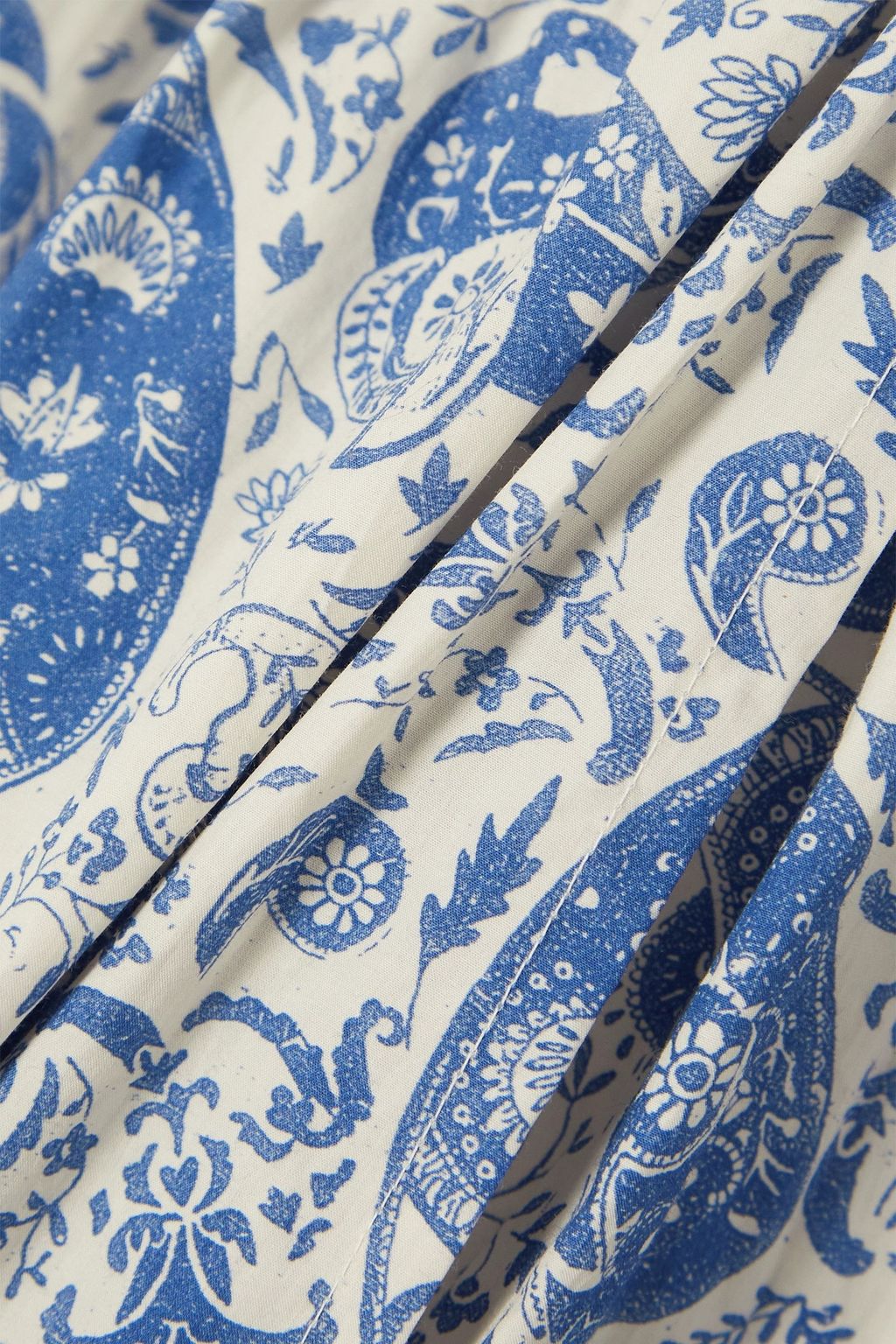 GANNI Wrap-effect paisley-print cotton-poplin mini dress
