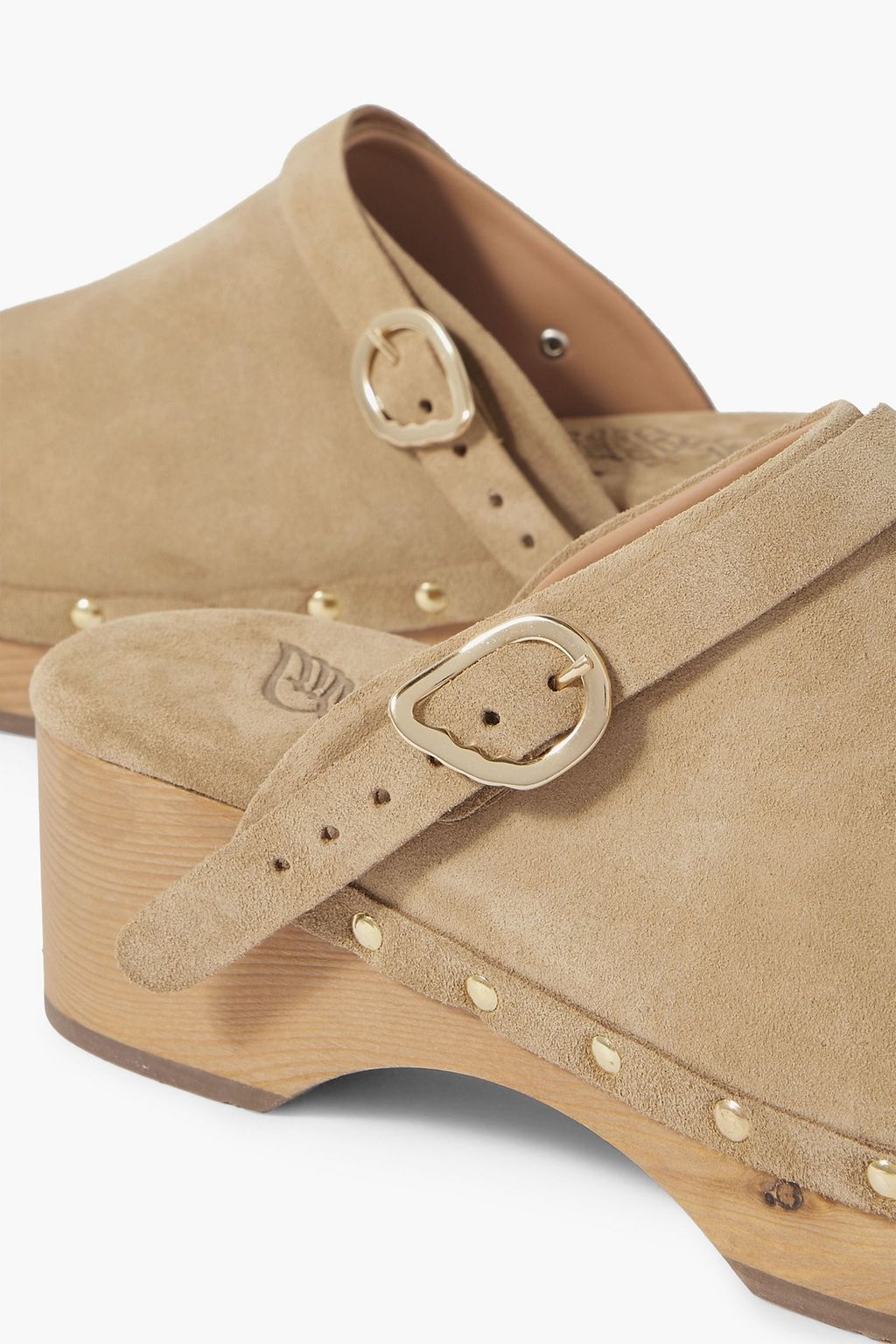 ANCIENT GREEK SANDALS Classic studded suede platform clogs