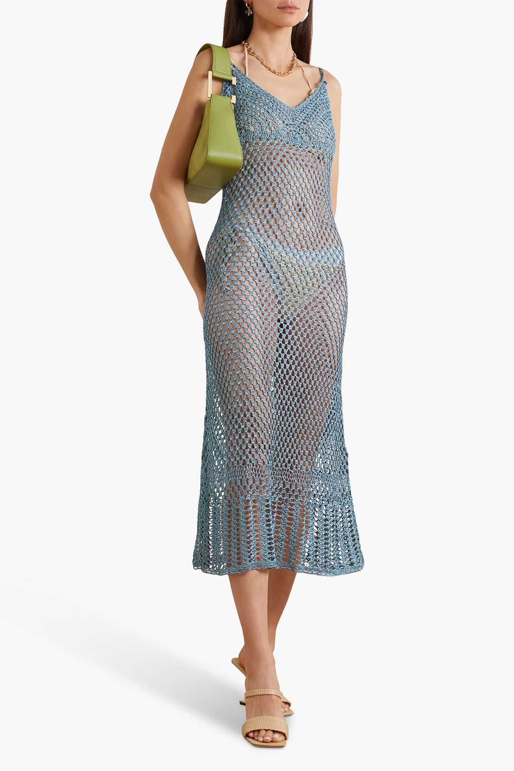 CULT GAIA Silena crochet-knit midi dress