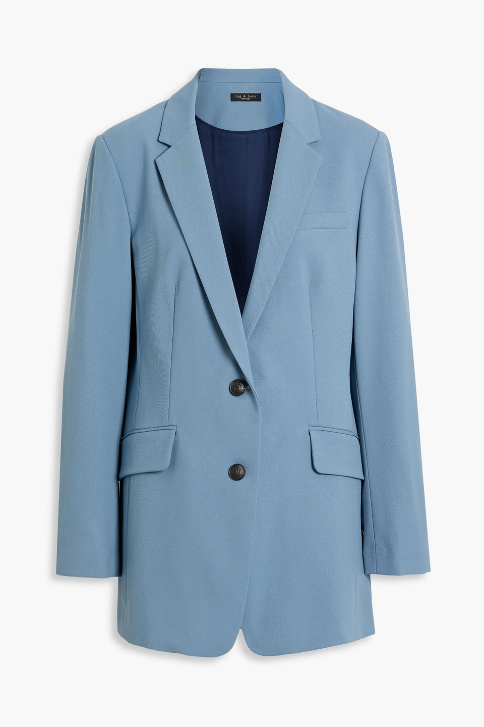 Shop Rag & Bone Charles Wool-blend Twill Blazer In Light Blue