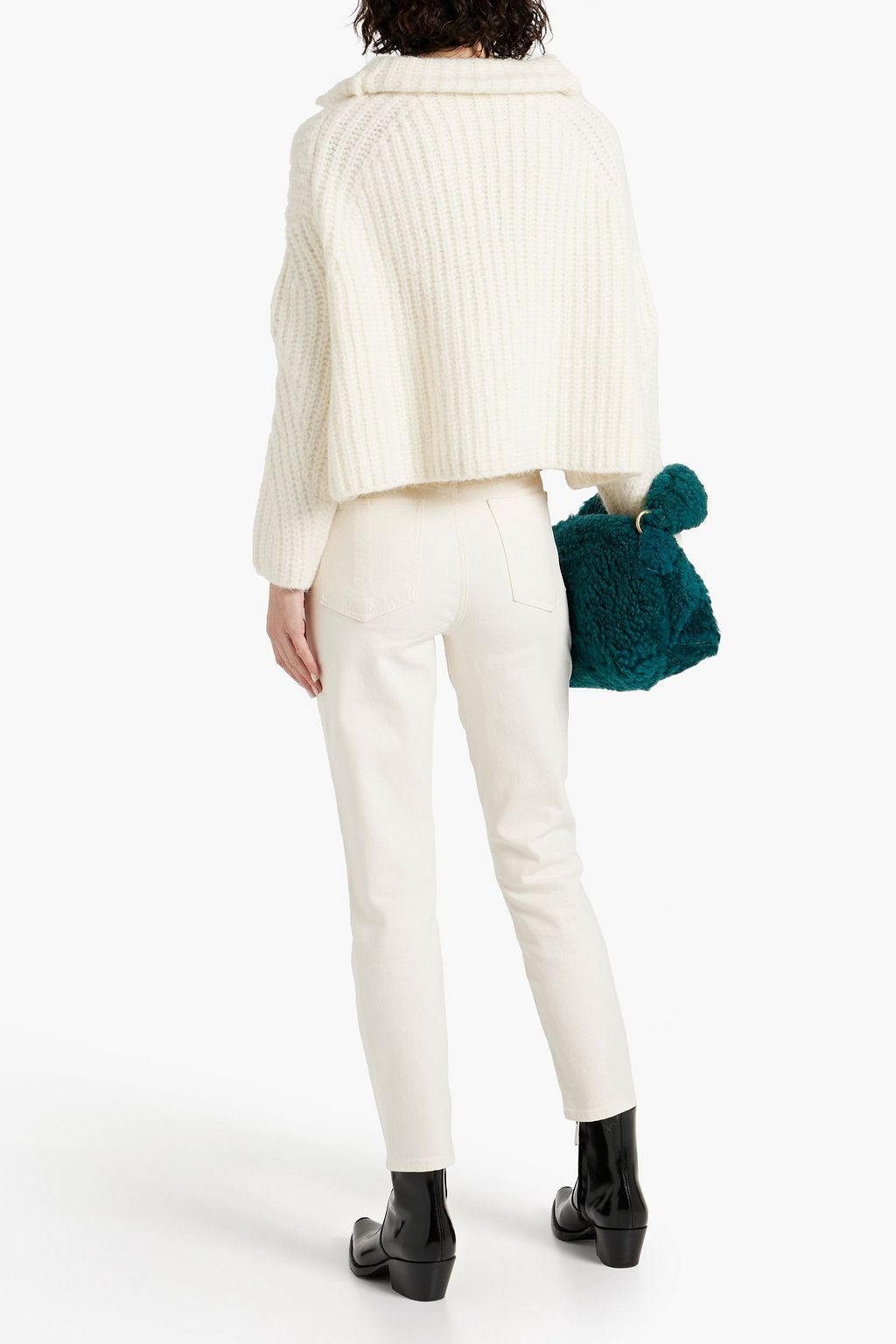 RAG & BONE جينز قصير بأرجل مستقيمة وخصر عالٍ
