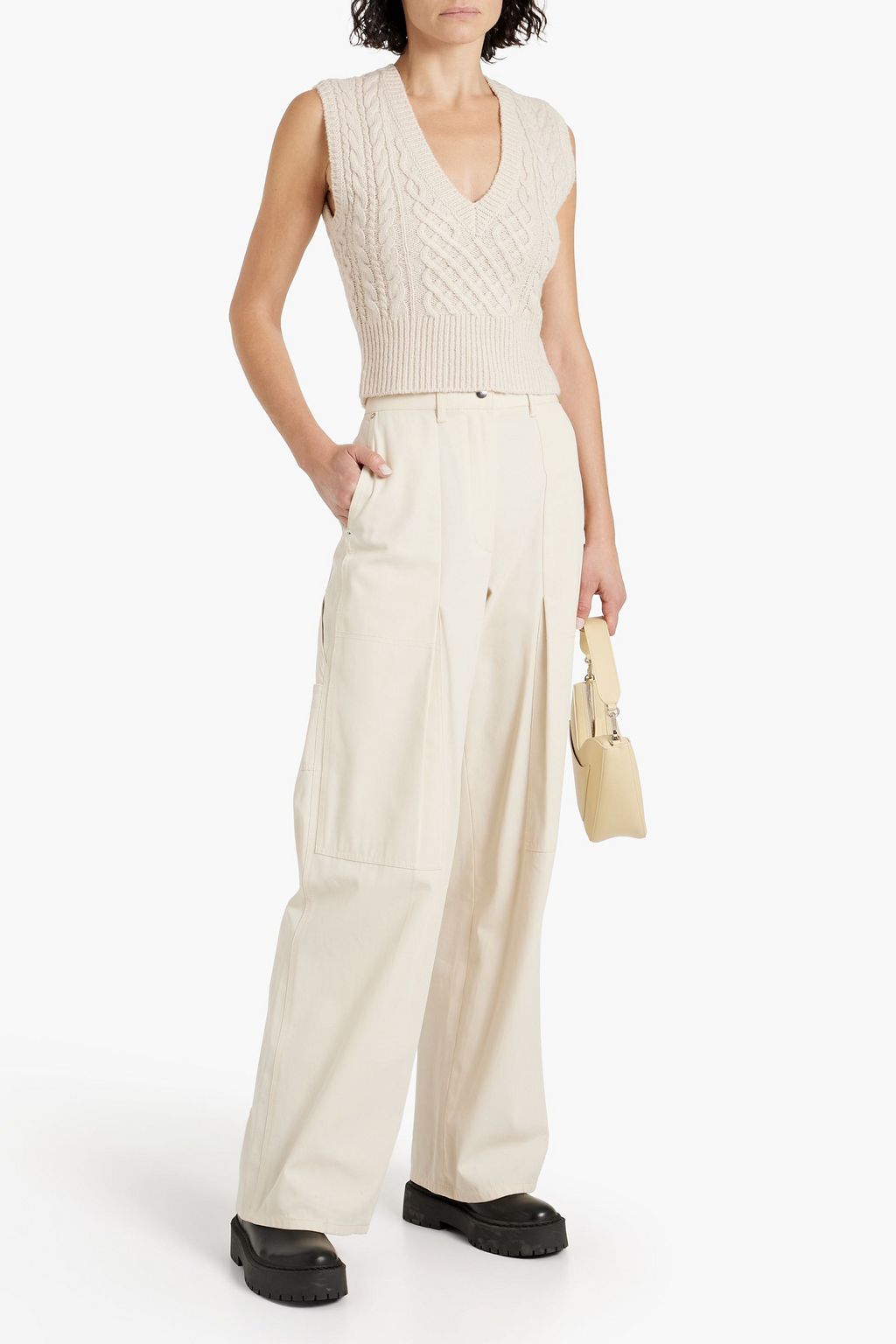 RAG & BONE Elizabeth cable-knit wool-blend vest