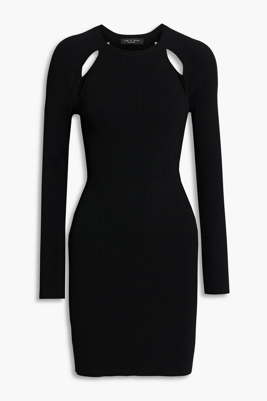 RAG & BONE Asher cutout ribbed-knit mini dress | THE OUTNET